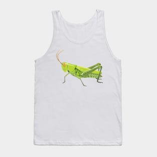 Green Milkweed Grasshopper Digital Painting Tank Top